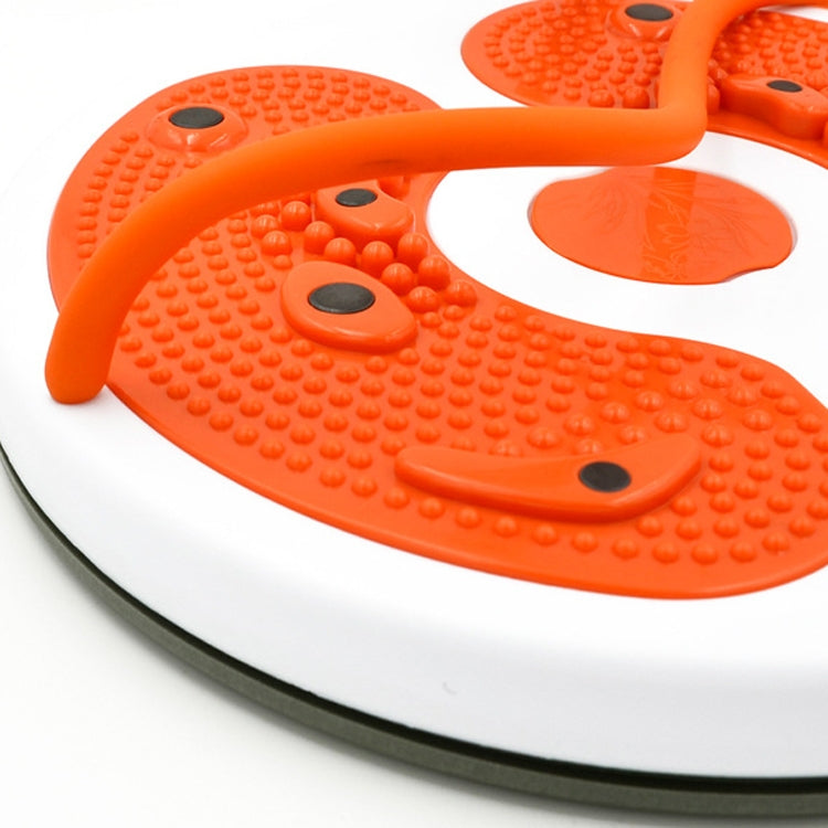 Orange textured twisting waist disc with central display module