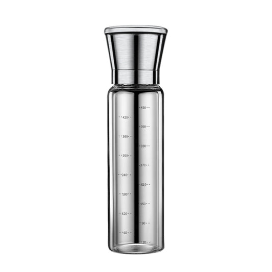 304 Stainless Steel Sea Salt Pepper Grinder Home Pepper Coffee Manual Grinding Bottle, 2 PCS 200ml, 270ml, 450ml