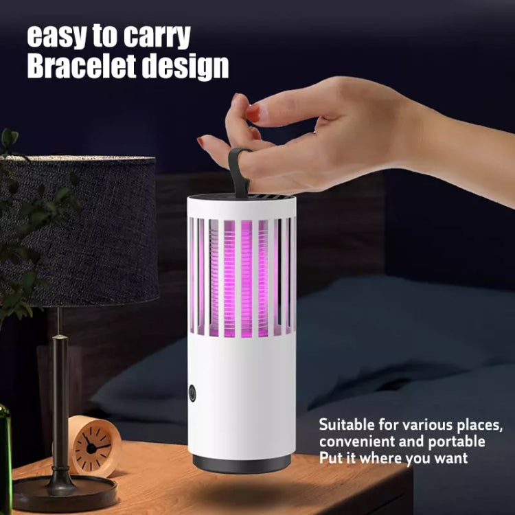 DAI HEART portable mosquito killer lamp with top handle, white body and purple UV glow
