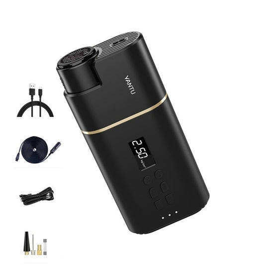 YANTU A31 Car Smart Digital Display Air Pump Electric Portable Tire Pump, Specification:, A31 Wired Version Black, A31 Wireless Version Black
