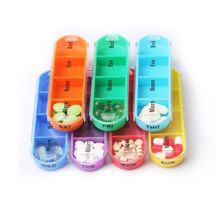 One Week Use 28-Compartment Portable Drawer Type Moisture-Proof Medicine Box