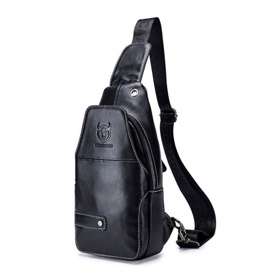 BUFF CAPTAIN 087 Men Leather Shoulder Bag First-Layer Cowhide Sports Chest Bag