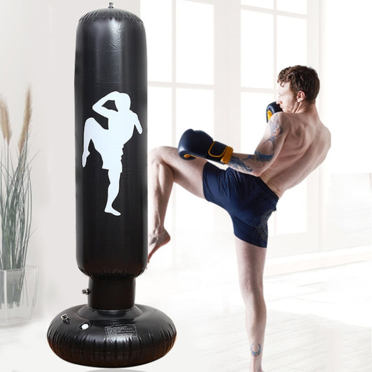 Inflatable Boxing Punching Bag Vertical Children Adult Vent Fitness Inflatable Tumbler Boxing Column, Height:1.5m, 1.5m
