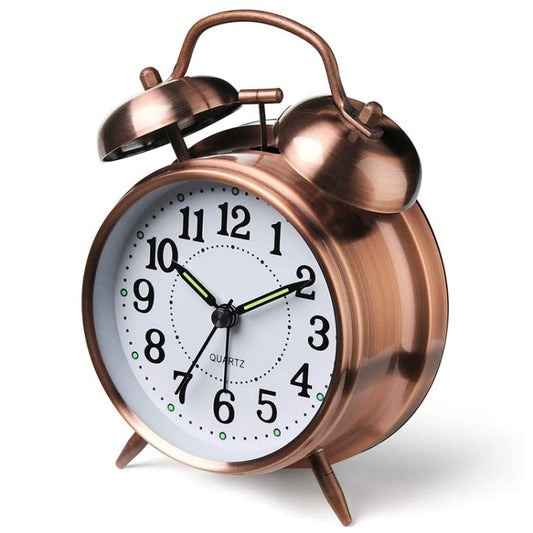 Metal Quality Mute Luminous Alarm Clock Classic Double Bell Clock