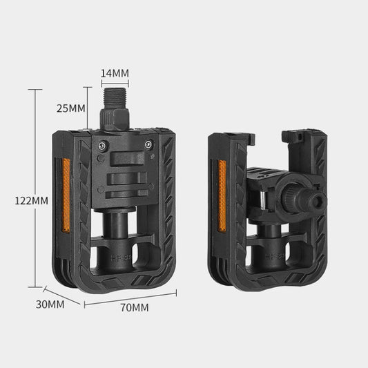 West Biking YP0802082 Bicycle Folding Pedal Bike Ball Axle Foot Pedal, YP0802082