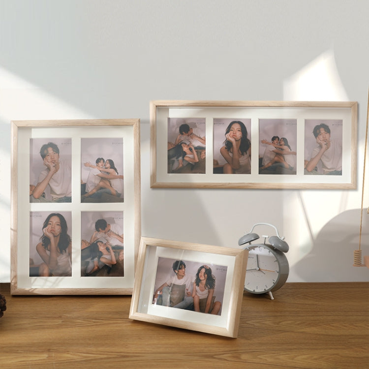 Wooden Wall-Mounted Pendulum Dual-Purpose Combination Photo Frame Style:, 8 inch, Two Frame, Three Frame, Four Frame Horizontal, Four Frame Vertical