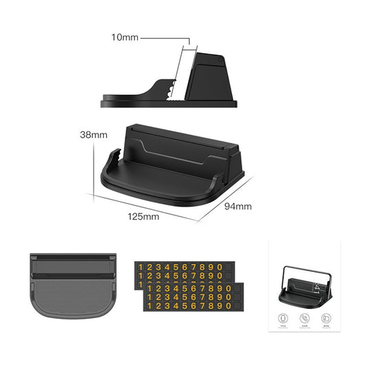 SHUNWEI SD-1028 Car Temporary Parking Card Car Mobile Phone Holder Multi-Function Hidden Temporary Parking Card, SD-1028
