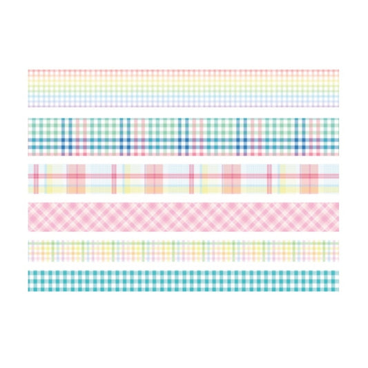 Paper Lattice Decorative Material Tape For Handbook, Rainbow Plaid, Black Plaid, Background Black, Texture, Basic Plaid, Stripe