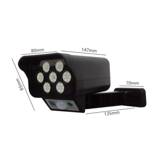 Solar Sensor LED Wall Light Simulation Surveillance Camera Glare Anti-Thief Street Lamp, Style:, 35LED (Black), Remote Control (35LED White), Remote Control (35LED Black), Remote Control (42LED), Remote Control (77LED)