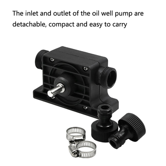 Portable Mini Water Pump Electric Drill Driven High Flow Oil Pump, Standard With Two Connectors, High Flow Oil Pump