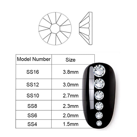Nail Flat-back AB Crystal Strass 3D Charm Gems DIY Manicure Nail Art Decorations