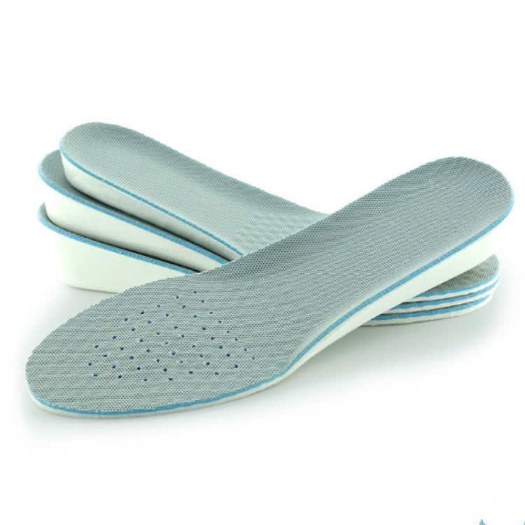 Breathable EVA insole set, light blue mesh top with dotted ventilation holes