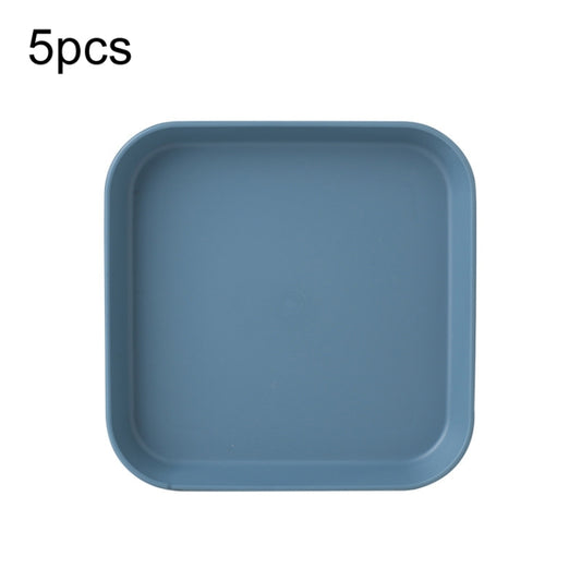 5pcs Home 6 Inch Small Dish Plastic Snack Cake Dish Dining Table Garbage Tray