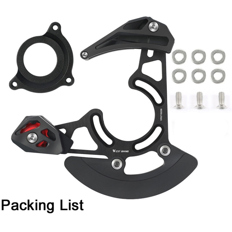 Mountain bike chain guide kit, black bracket plus hardware bolts and washers