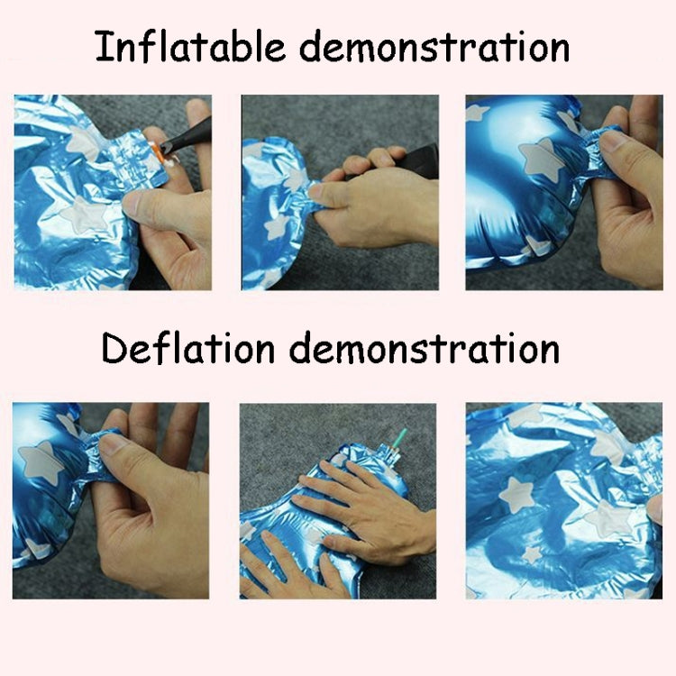 Inflation and deflation demonstration panels for the balloon film using hands