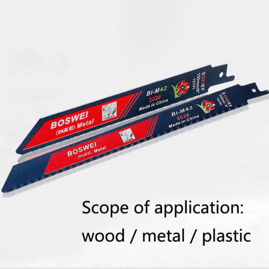 BOSWEI Hardcore Reciprocating Saw Strip Fine Teeth Saber Saw Blade Metal Plastic Wood Bimetal Curve Saw Blade, S922EF, S1122BF, S1122EF, S1222BF, S1222EF