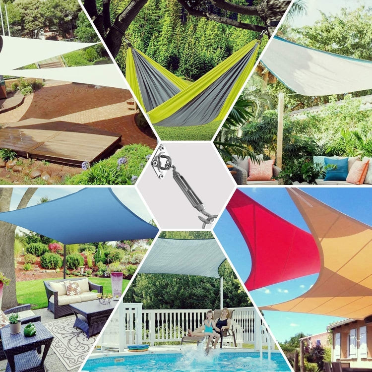 Stainless steel spring hook used to secure a canopy or shade sail