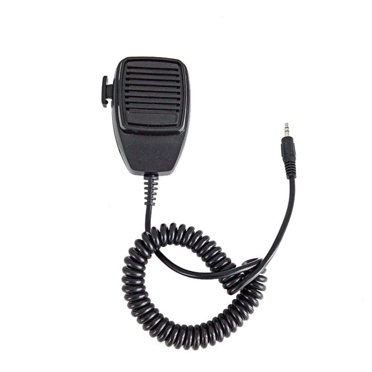 Compact car alarm horn with coiled cord and 3.5mm-style audio plug connector