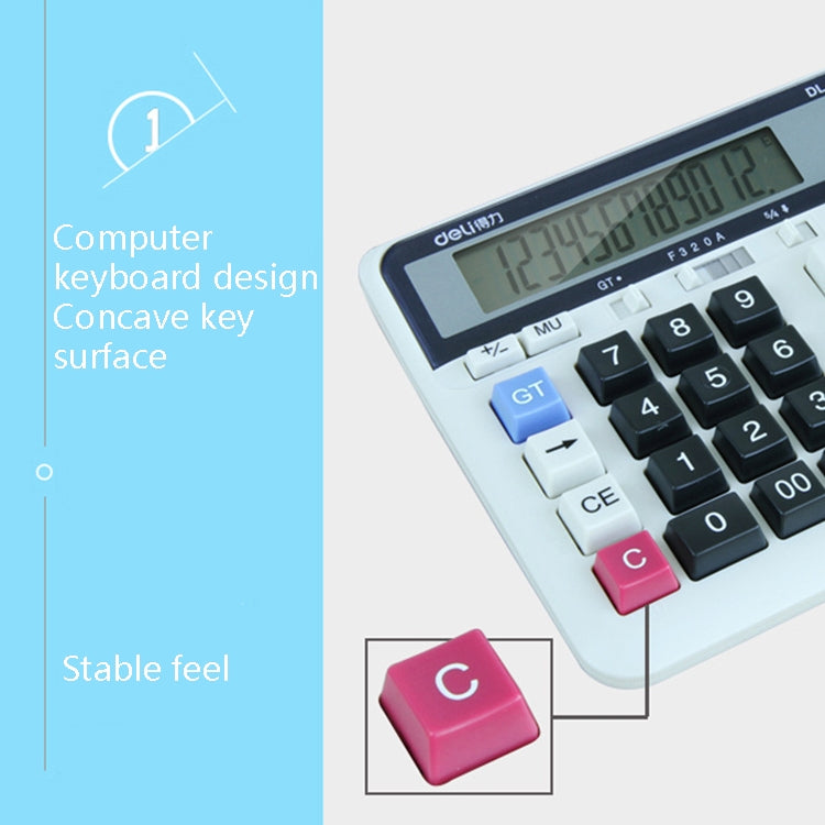 Calculator corner with blue GT key and red C key beside the LCD screen