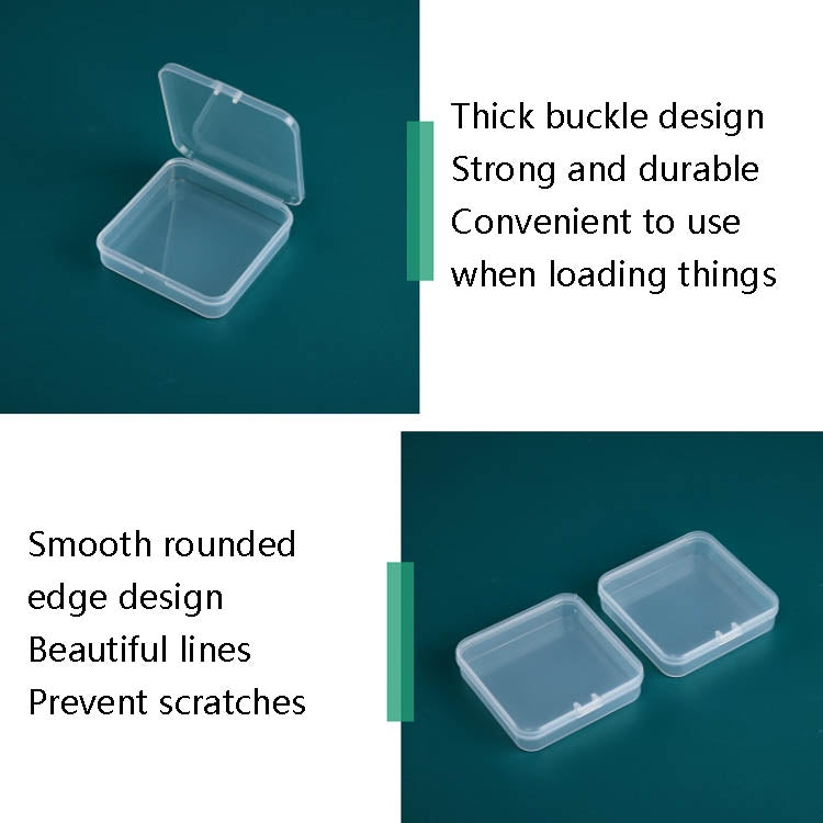 20 PCS Square Plastic Box With Cover Transparent Storage Box PP Parts Tool Box Electronic Component Accessories Box, 20 PCS Square
