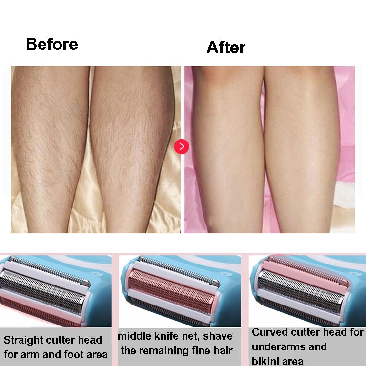 Epilator with straight and curved cutter head attachments for grooming
