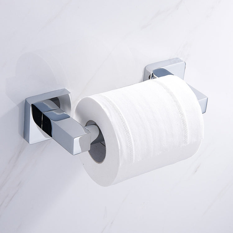 Wall-mounted tissue roll dispenser with chrome retractable shaft and tissue