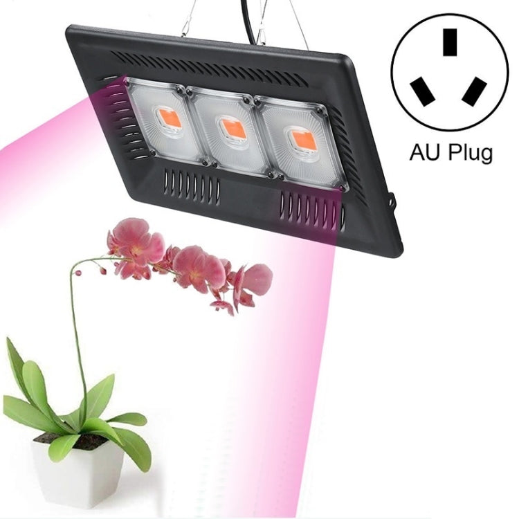 Ultra-thin LED plant light with black housing and three COB LEDs, AU plug
