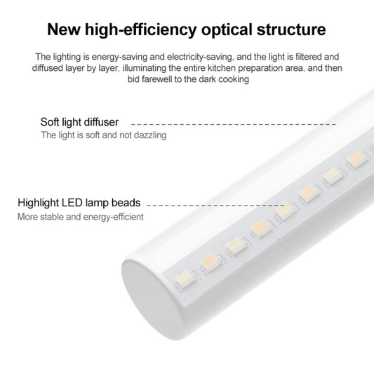 DMK-025 Smart Cabinet Lamp Kitchen Mirror Front Light, Touch + Human Body Induction, Hand Scan Timing, Hand Sweep Clock