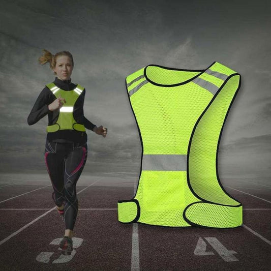 Sports Reflective Vest Night Running Outdoor Reflective Clothing Traffic Safety Reflective Vest,Style:, Without Led, With Led