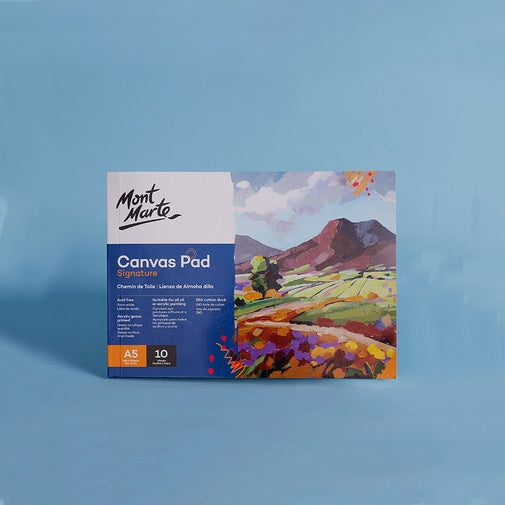 Oil acrylic painting canvas pad, A5 size pack of textured canvas paper sheets