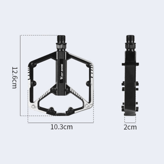 WEST BIKING Bicycle Aluminum Alloy Chromium Molybdenum Steel Axle Pedal, YP0802085
