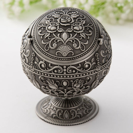Retro Metal Spherical Ashtray With Lid Home Living Room Decoration Ornaments, Tin Color Rose, Tin Color Castle, Copper Rose, Copper Castle, Red Copper Rose, Red Copper Castle, Eagle Ancient Tin, Eagle Bronze, Eagle Red Copper, Dragon Tin, Dragon Bronze...