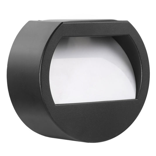 Solar Outdoor Waterproof LED Round Wall Lamp Stair Light, White Light, Warm Light