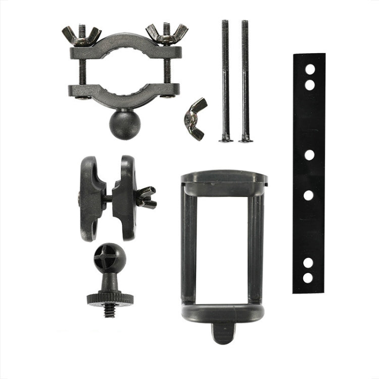 Car mirror phone suction holder parts kit: clamps, bracket, metal plates, screws