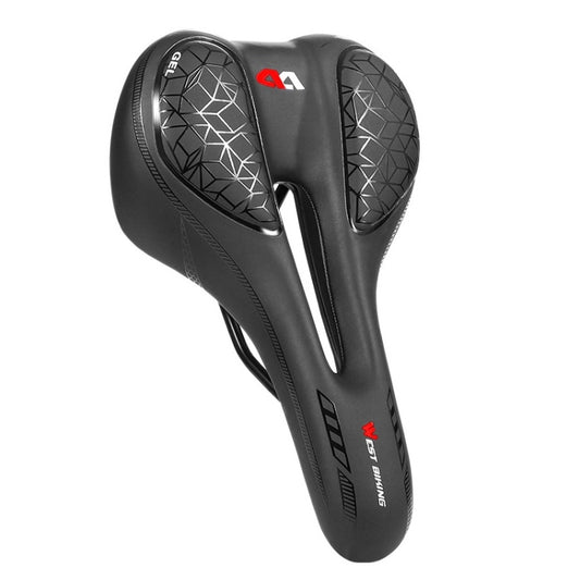WEST BIKING Bicycle Riding Comfortable Silicone Saddle, Style:, Geometric, Emergency Ribbon, Fish Scale, Rhombus Annual Wheel (Sponge), Fish Scale (Sponge)