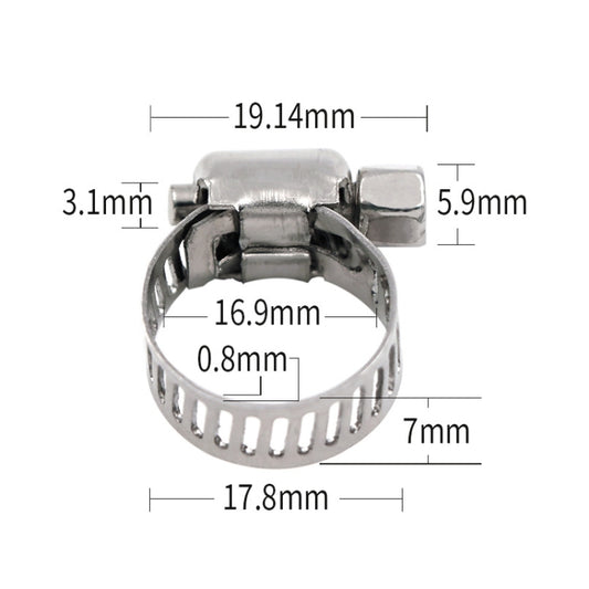 10pcs Stainless Steel Water Pipe Hose Clamp, Stainless Steel Pipe Clamp