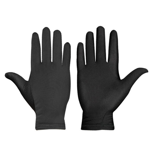 MG1050 cycling gloves, black breathable mesh full-finger pair with snug cuff