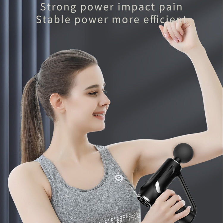 HB-008 Triangular Electric Fascia Gun Body Massage Gun, LCD Style, Button Style