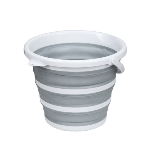 Home Outdoor Portable Folding Silicone Bucket, Gray 10 Liters, Blue Yellow 10 Liters
