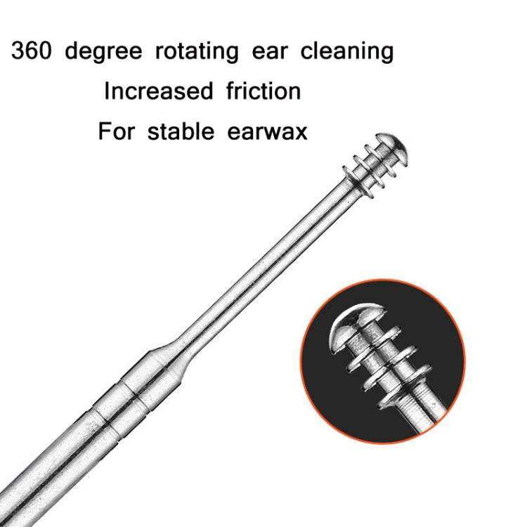 QILIZUO 3 Sets Stainless Steel Double-Ended Screw Ear Scoop