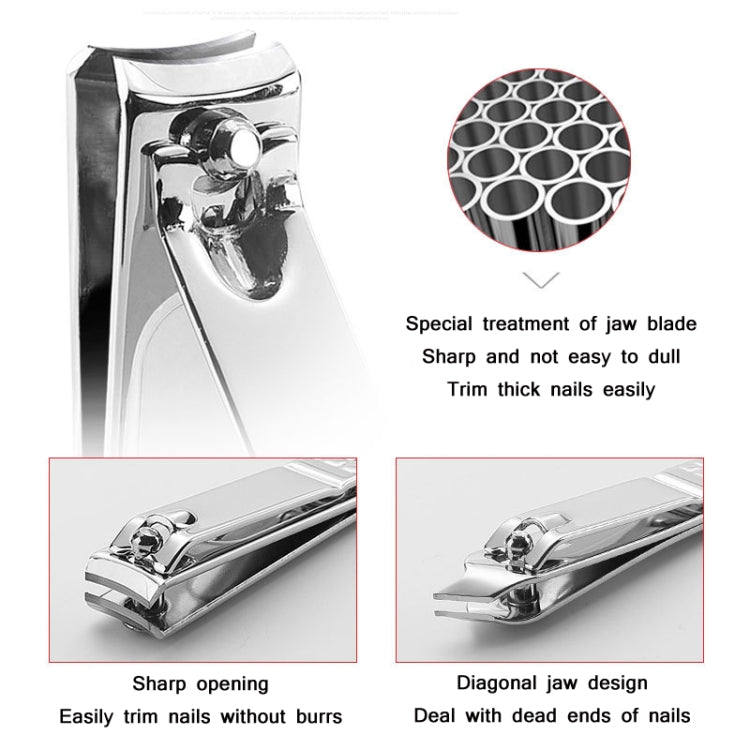 Stainless steel nail clipper tools with sharp opening and diagonal jaw design