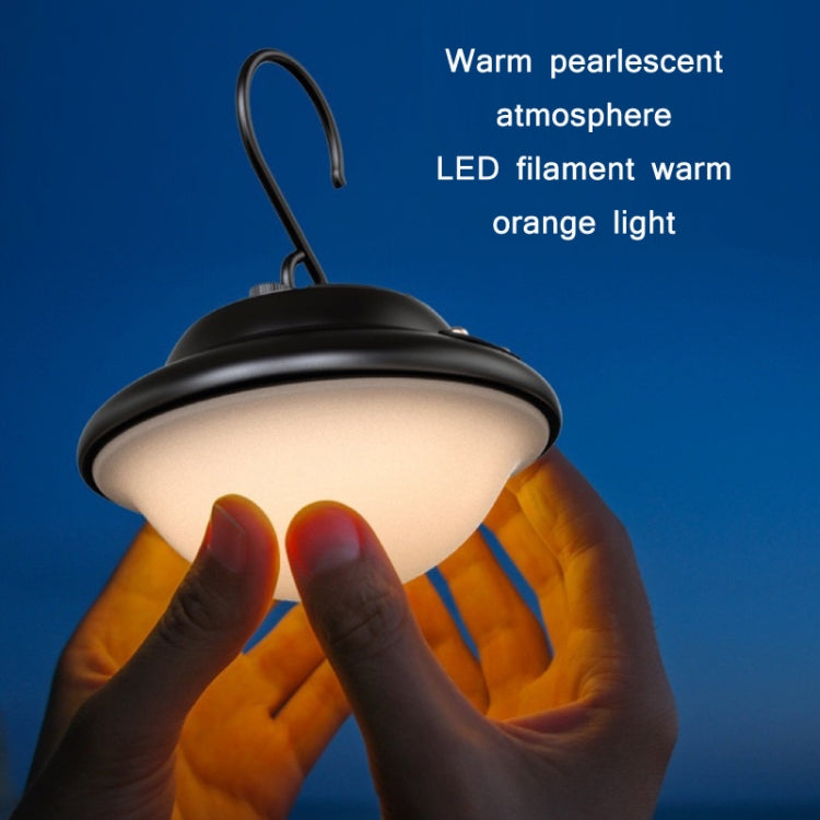 Outdoor Portable Hanging USB Charging Camping Light, Black, Beige