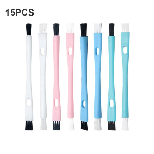 15 PCS Double-ended Cleaning Brush Coffee Maker Grinder Small Bristle Brush, Double-ended Cleaning Brush