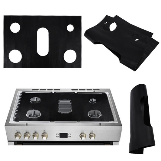 Gas Stove 5-hole Oil-proof Pad Teflon Protective Cover Anti-dirty Pad, 0.2mm, 0.3mm, 0.4mm