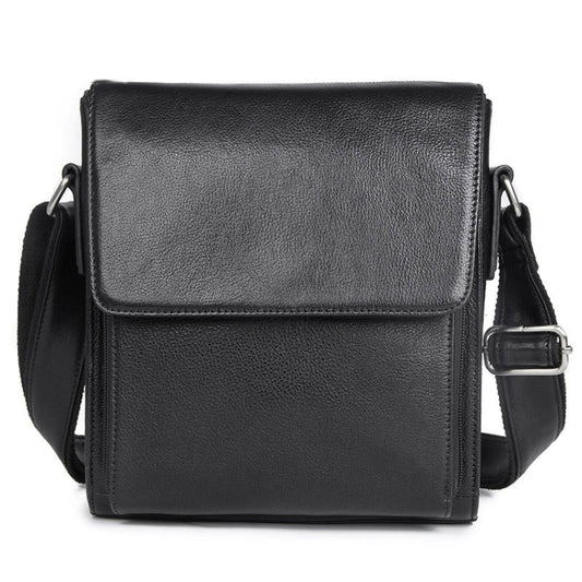Vintage Crazy Horse Leather Men Shoulder Bag Messenger Bag, Black, Brown, Dark Brown, Brown Yellow