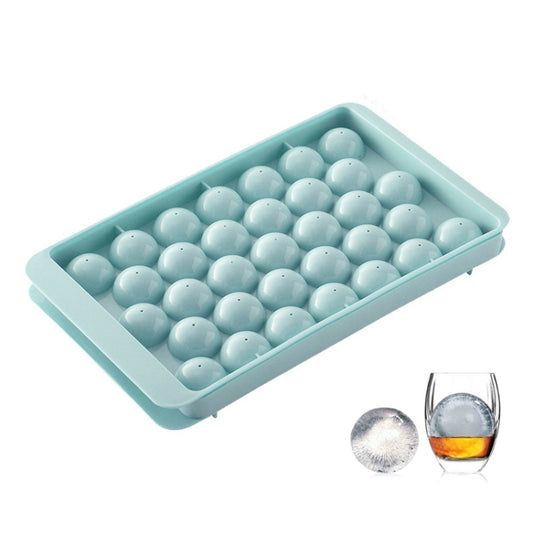33 Grid Round Ice Hockey Mold With Lid Ice Box Small Marble Ice Tray, Random Color Delivery, Large Blue, Large Pink, Small Blue, Small Pink
