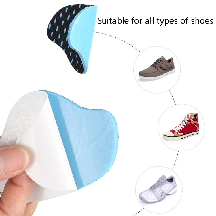 Blue inner self-adhesive heel sticker pad with dotted black backing