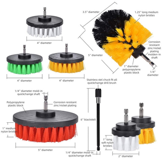 Universal Rod Cleaning Dust Removal Polishing Electric Drilling Brush Set, 24 PCS / Set