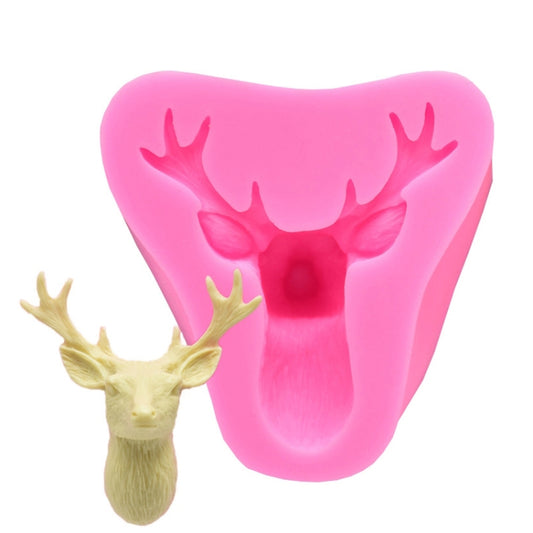 Deer Head Silicone Fondant Cake Mold, Deer Head