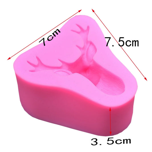 Deer Head Silicone Fondant Cake Mold, Deer Head